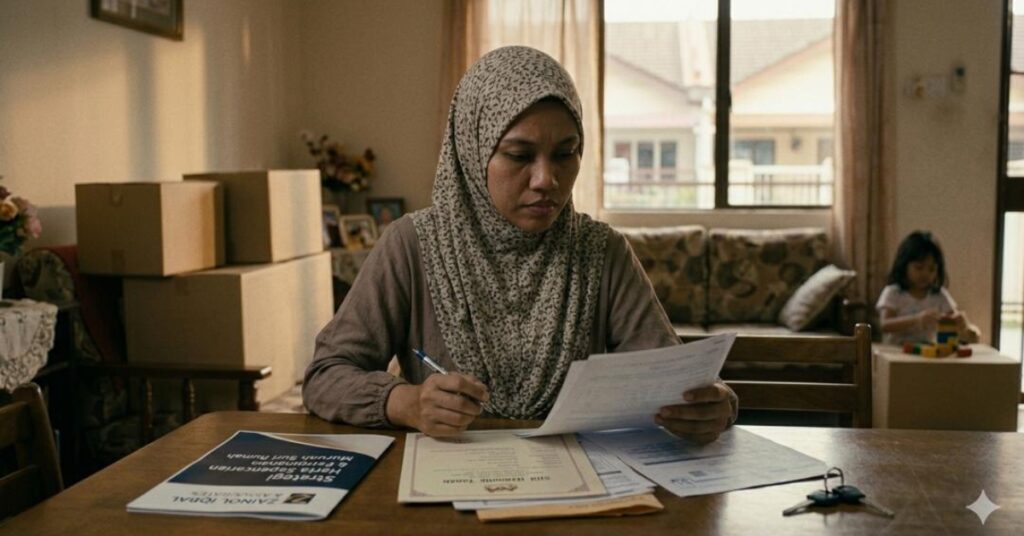 ibu sedang kira duit